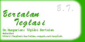 bertalan teglasi business card